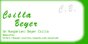 csilla beyer business card